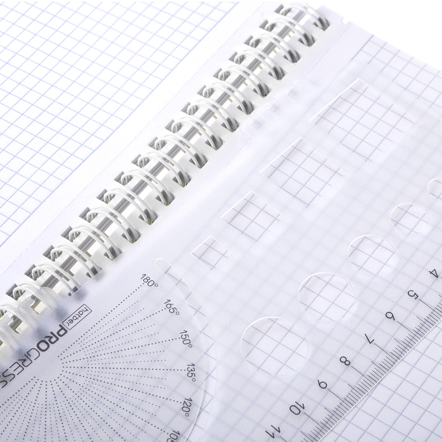 Тетрадь 96л А4ф клетка Пластиковая обложка на гребне LINE NEON 4 цв. разделителя с линейкой Желтая  в индив.упак.