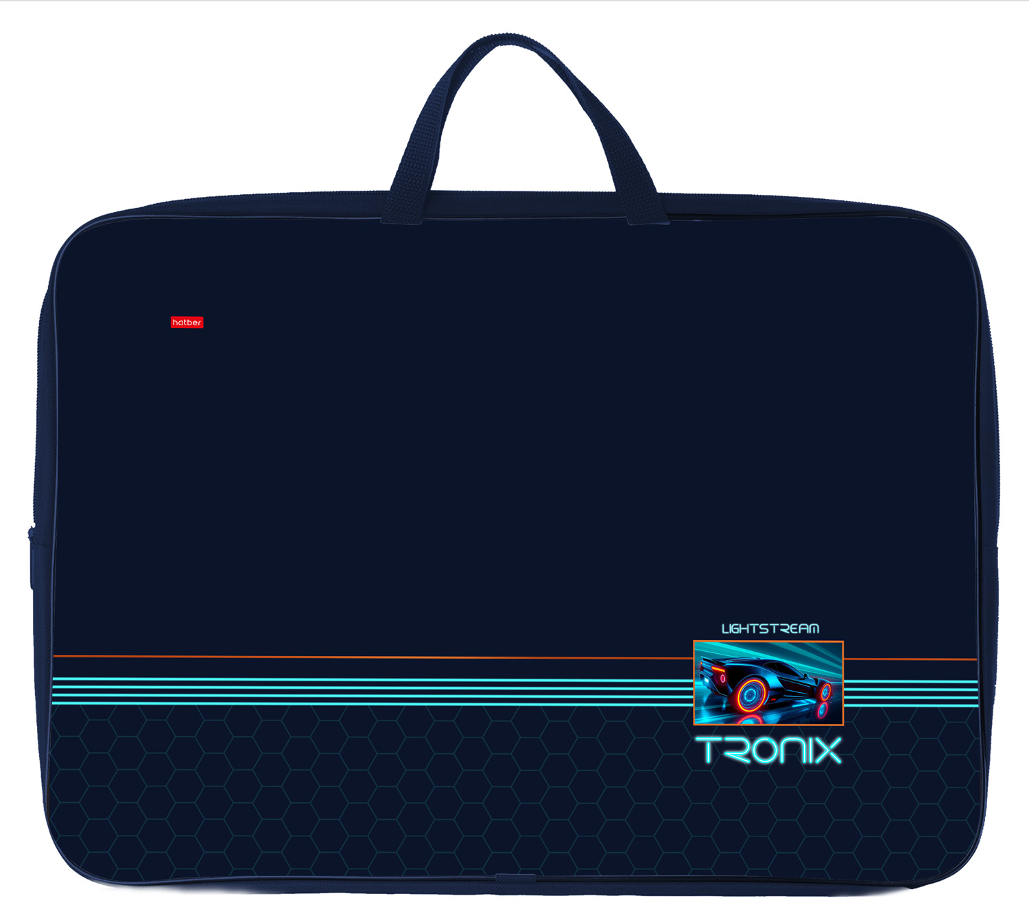 Сумка Текстильная с РУЧКАМИ А3ф 475х345х40мм для тетрадей- TRONIX- в индив.упак.  