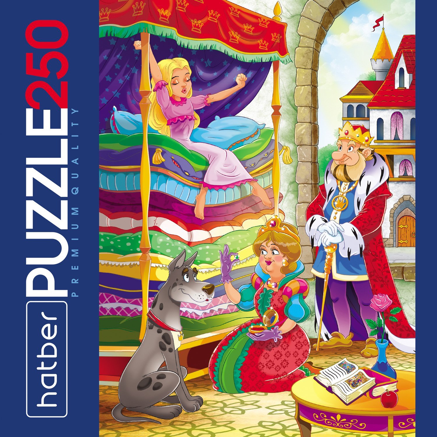 "Premium" ПАЗЛЫ для детей 250 элементов А3ф 280х400мм  -Принцесса на горошине- 