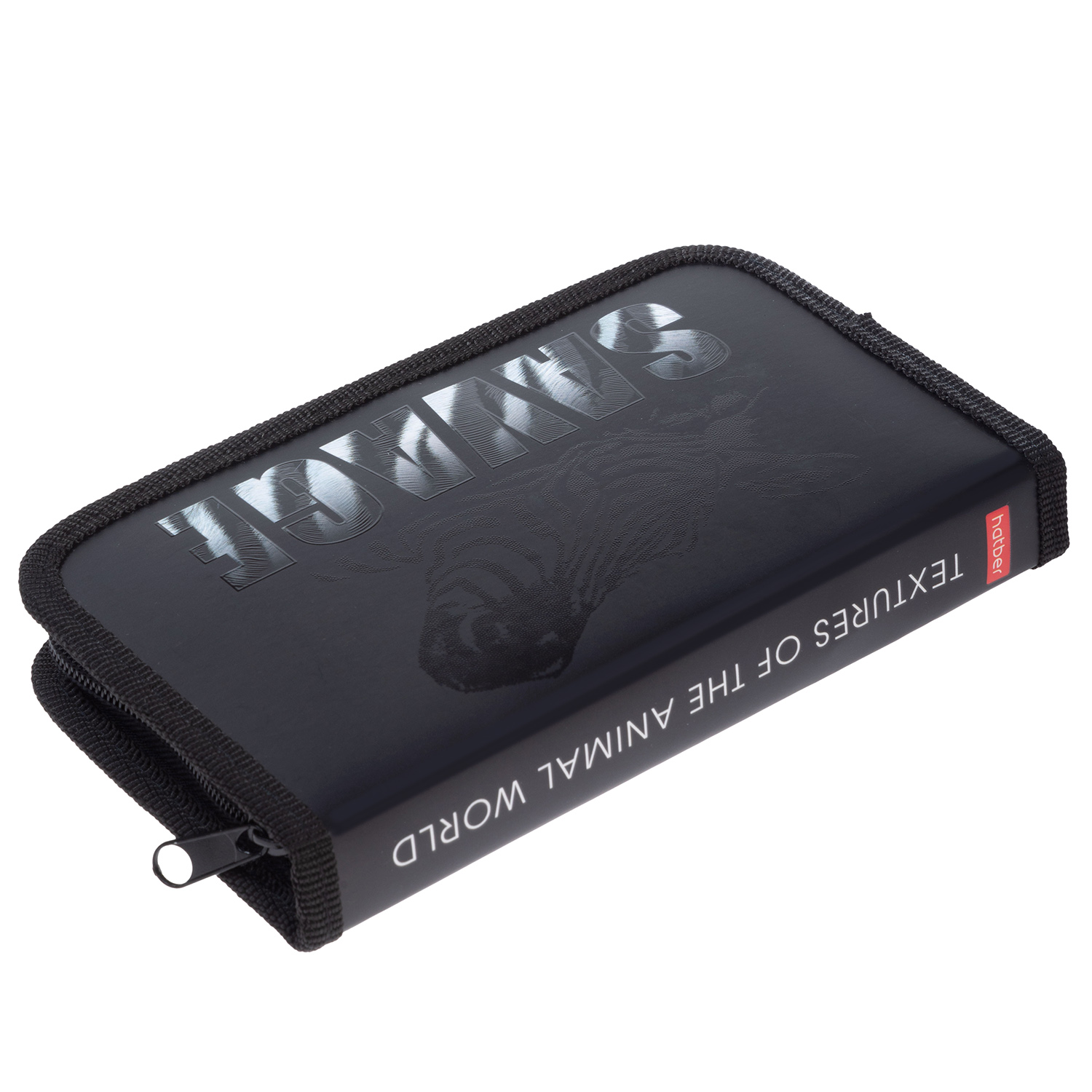 Пенал 190х115мм 1 отделение на молнии мат.ламин. 3D лак -Animal Print- с табл.умножения  в индив.упак.