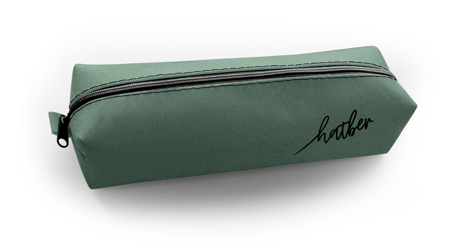 Пенал 210х45х45мм на молнии мягкий- Floral Vibe- Vert  в индив.упак.