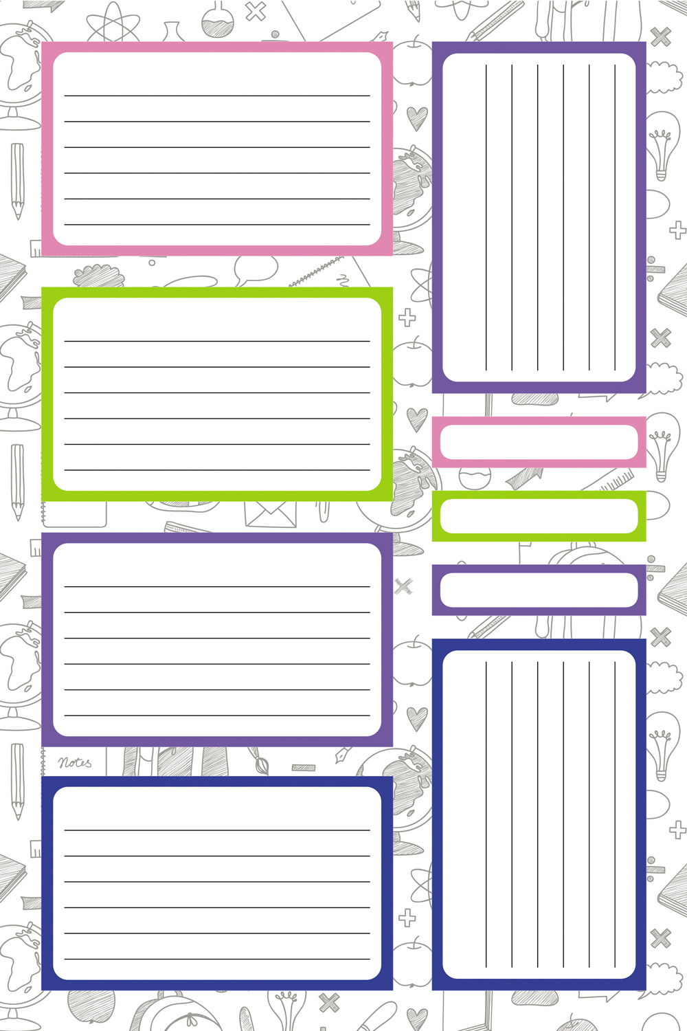 Набор НАКЛЕЕК Универсальные А5ф 4л в пакете с европодвесом 