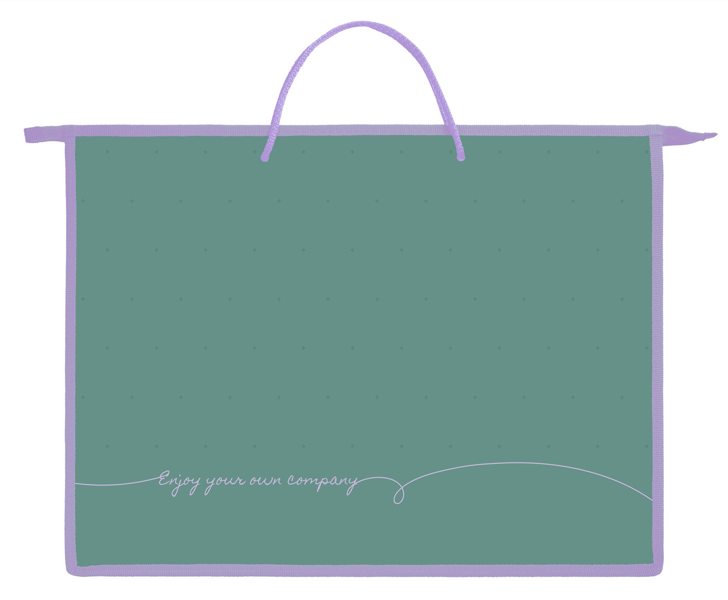 Папка для тетрадей Пластиковая А3ф 1 отделение с РУЧКАМИ 345х460х50мм на молнии-Наедине с собой-  в индив.упак.