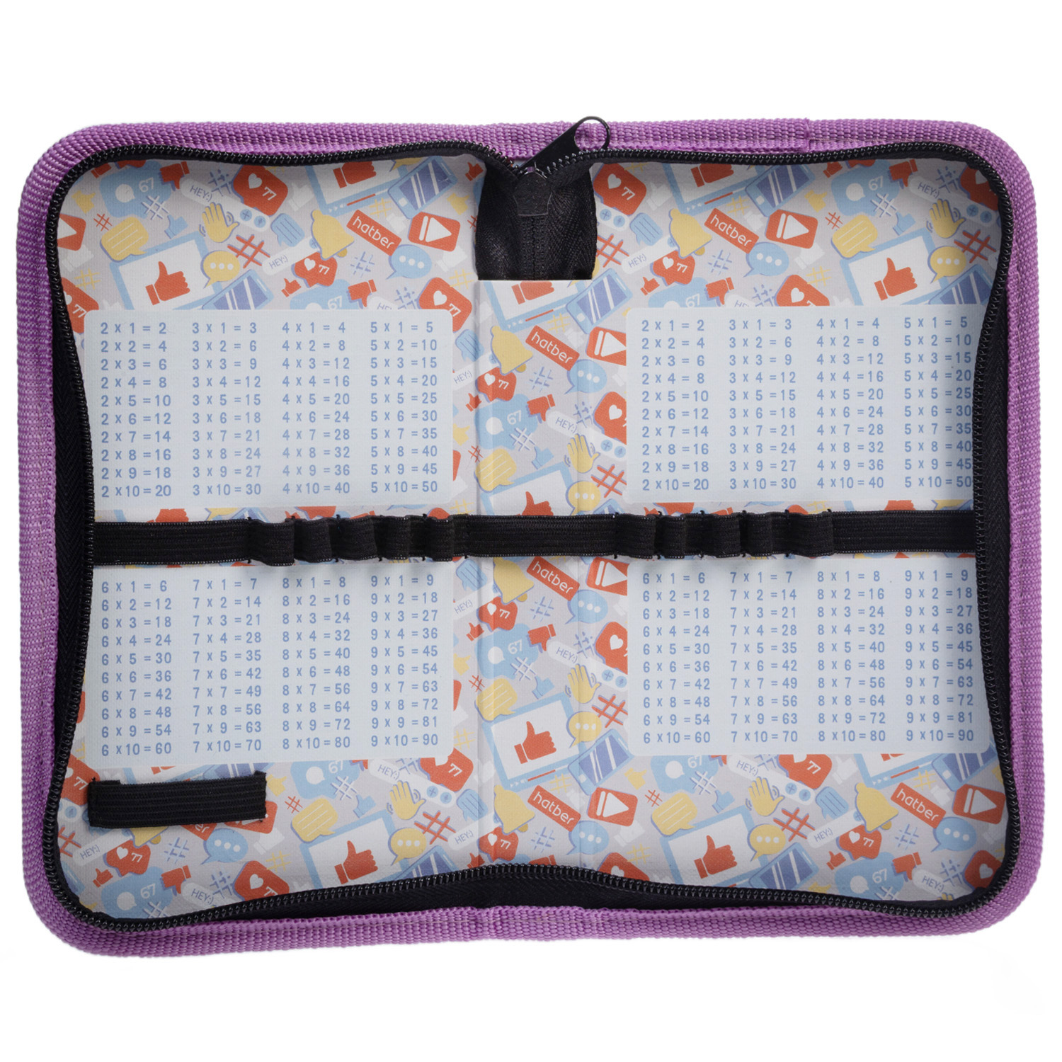 Пенал 190х115мм 1 отделение на молнии мат.ламин. 3D лак- Всё лень- с табл.умножения  в индив.упак.