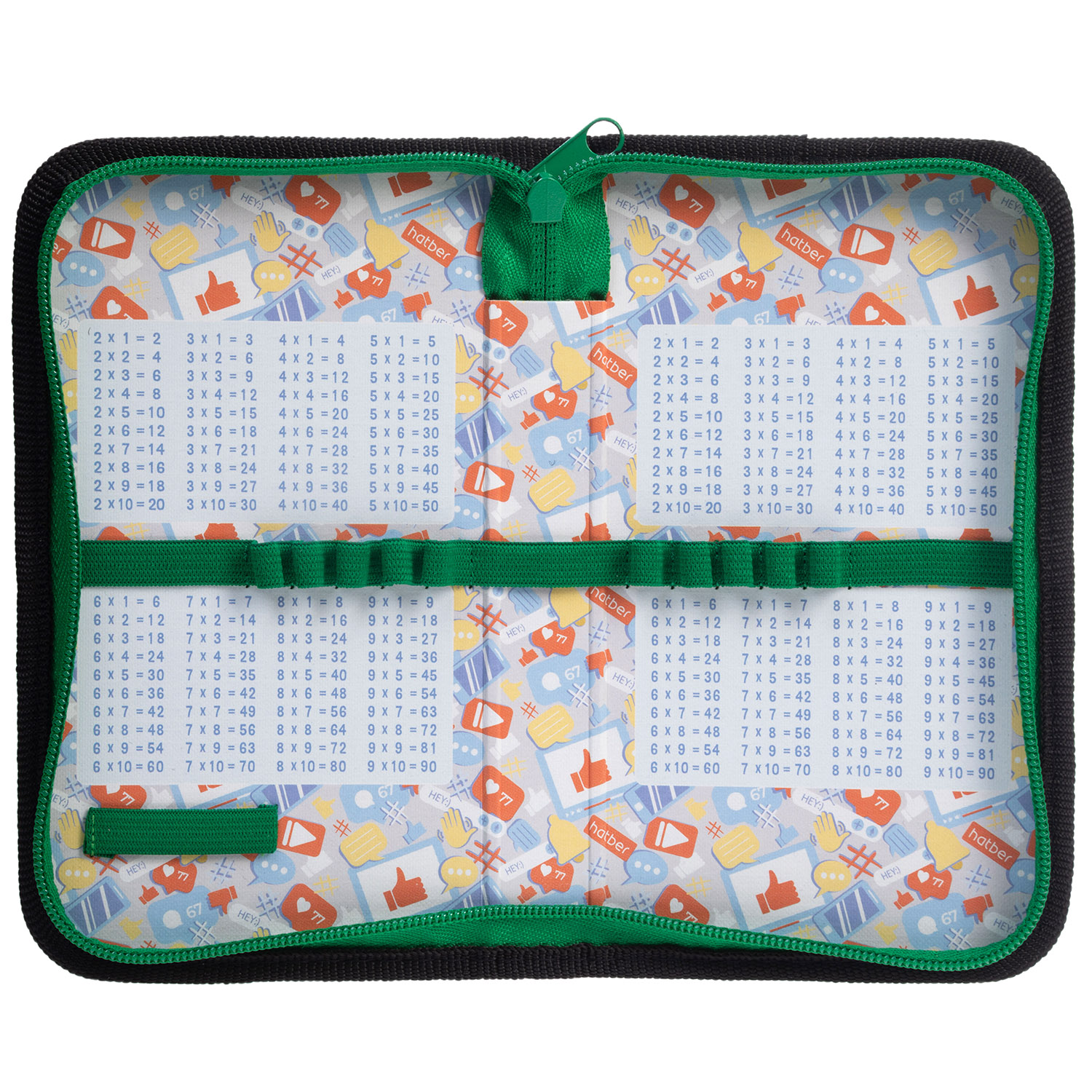 Пенал 190х115мм 1 отделение на молнии мат.ламин. 3D лак -Офсайд- с табл.умножения  в индив.упак.