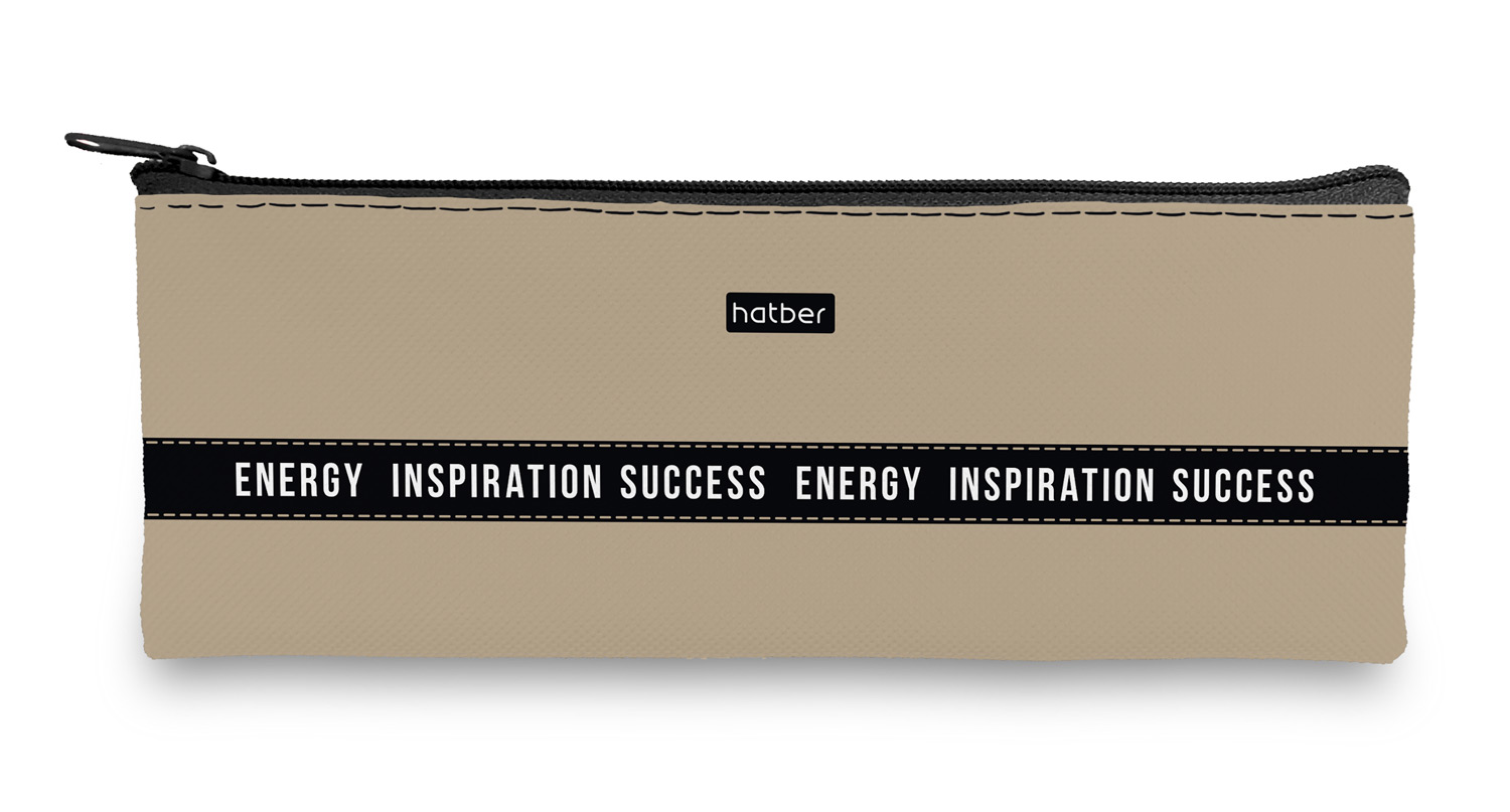 Пенал 195х75 мм на молнии мягкий -TREND- в индив.упак. 