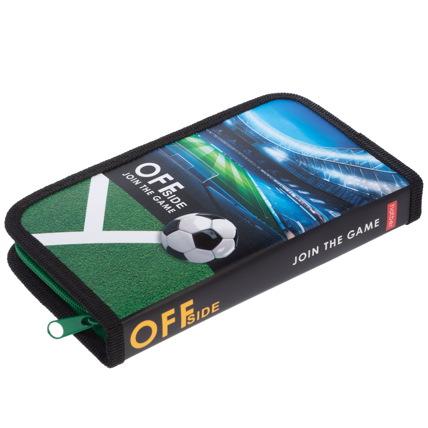 Пенал 190х115мм 1 отделение на молнии мат.ламин. 3D лак -Офсайд- с табл.умножения  в индив.упак.