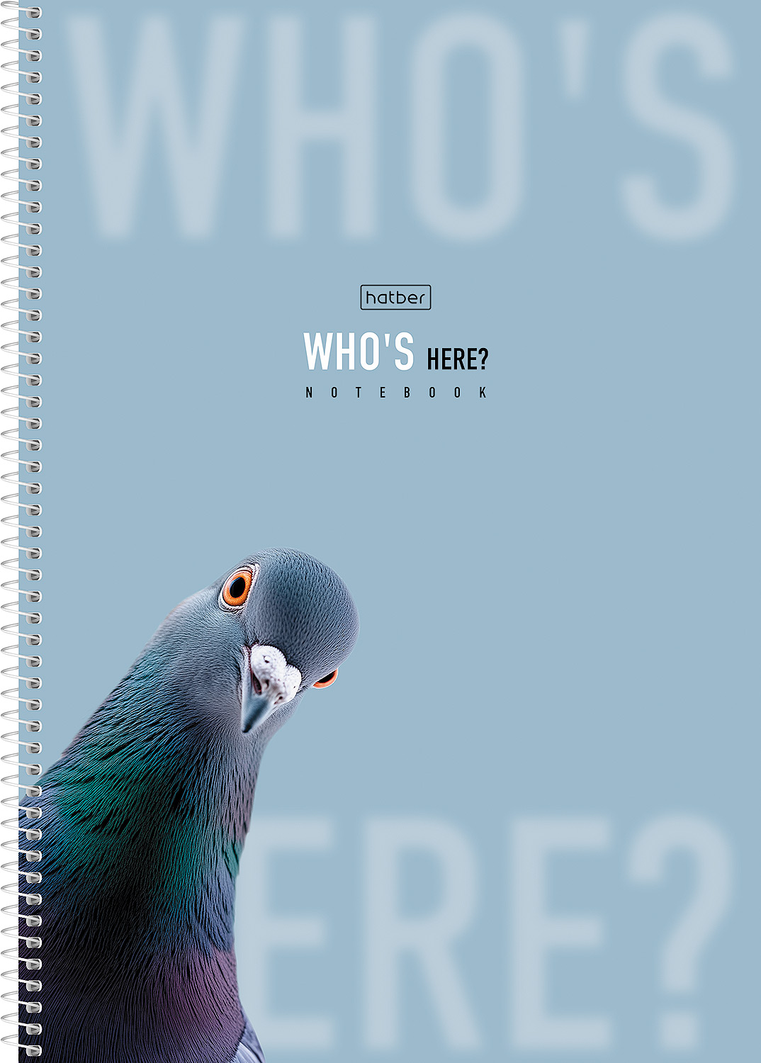 Тетрадь 96л А4ф клетка 60-65г/кв.м перфорация на отрыв на спирали мат.ламин. 2 диз. в блоке серия  -Кто здесь?- 