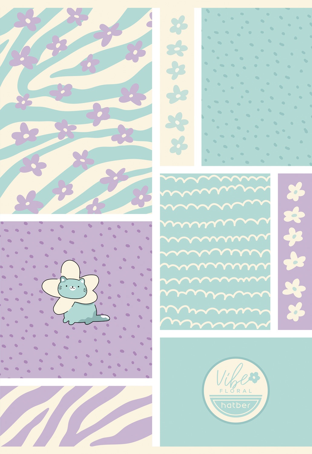 Тетрадь 48л А4ф ЛИНИЯ 60-65г/кв.м на скобе 3 диз. в блоке тиснение серия -Floral Vabe- 