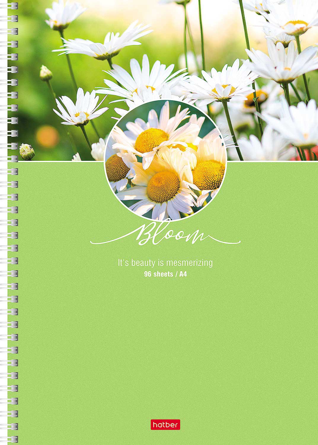 Тетрадь 96л А4ф клетка 60-65г/кв.м Многоуров.перфорация на гребне 4 диз.в блоке серия  -Красота цветения- 