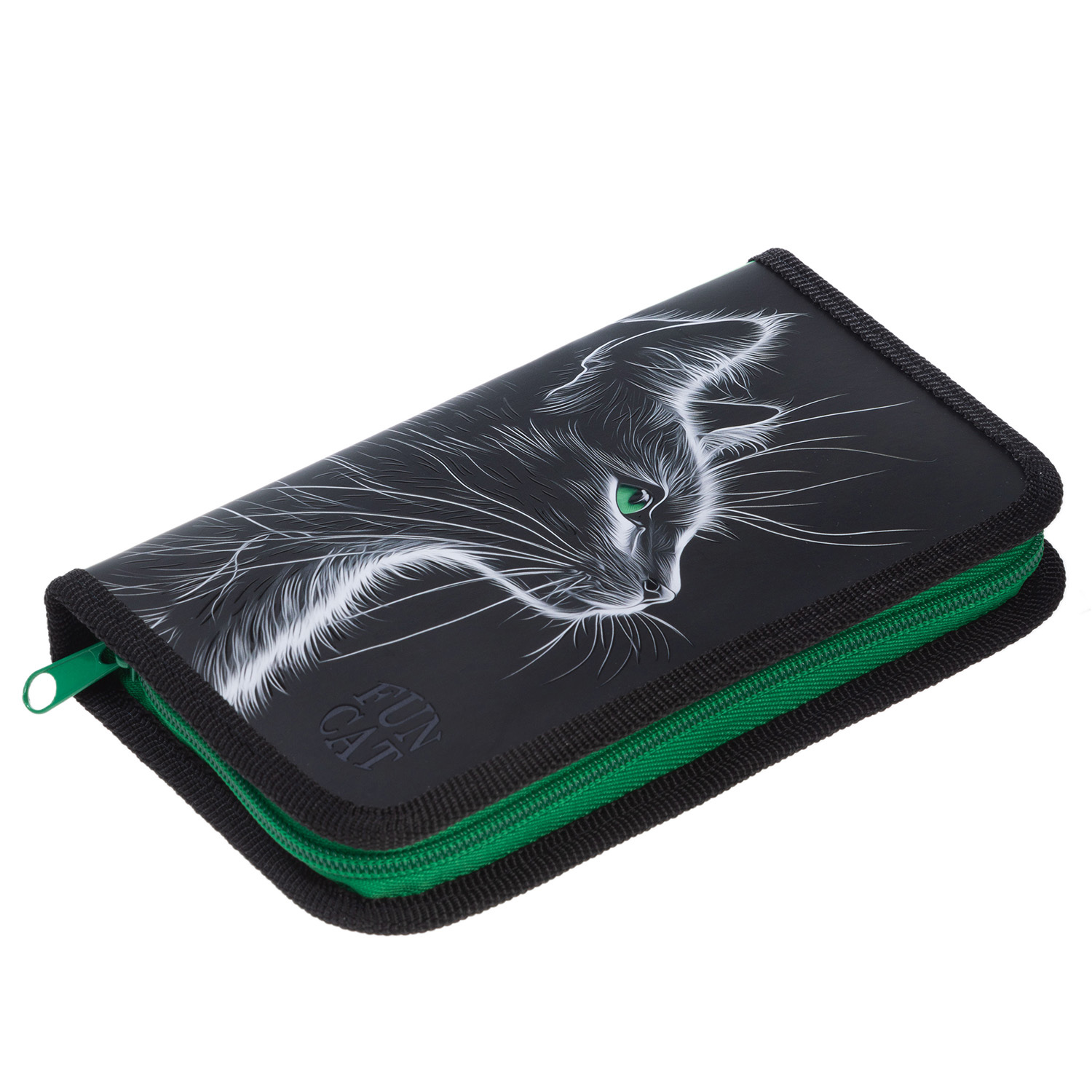 Пенал 190х115мм 1 отделение на молнии мат.ламин. 3D лак -Fun cat- с табл.умножения  в индив.упак.