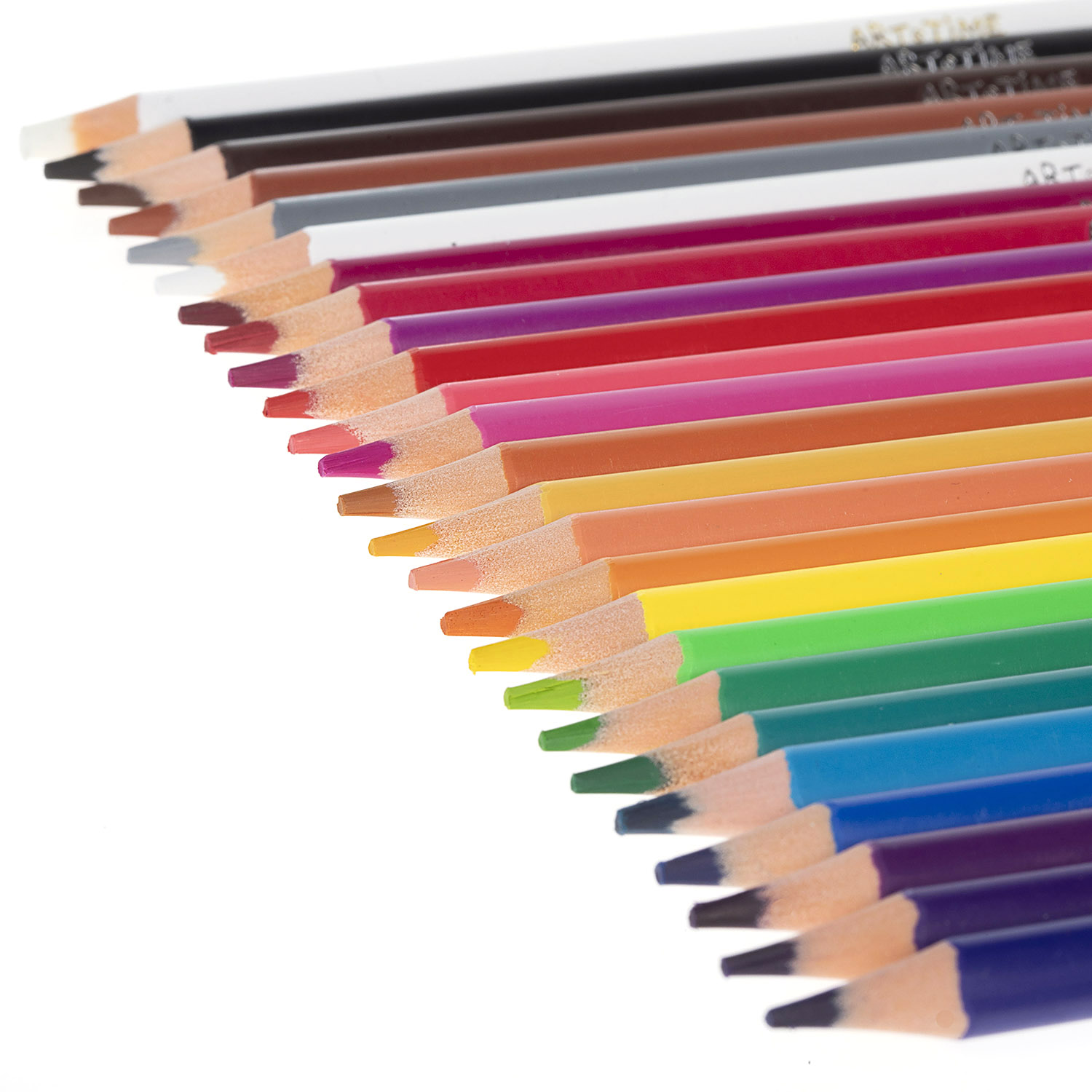 Карандаши цветные стираемые пластиковые трехгран.корпус 24 цв. + 1 карандаш-ластик -ART-TIME- заточен.  в карт. короб. с европодвесом
