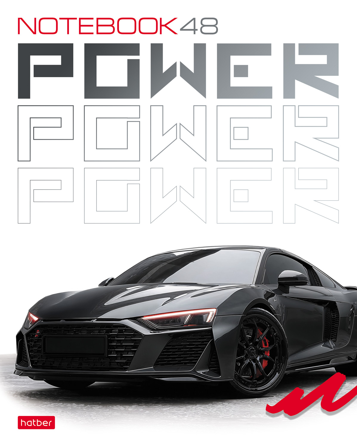 Тетрадь 48л А5ф клетка 60-65г/кв.м на скобе глянц. ламин. 5 диз.в блоке скругл.углы серия -Street Car-