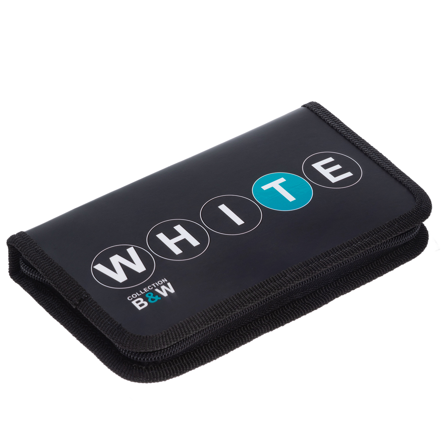 Пенал 190х115мм 1 отделение на молнии мат.ламин. 3D лак-Black and white- с табл.умножения  в индив.упак.