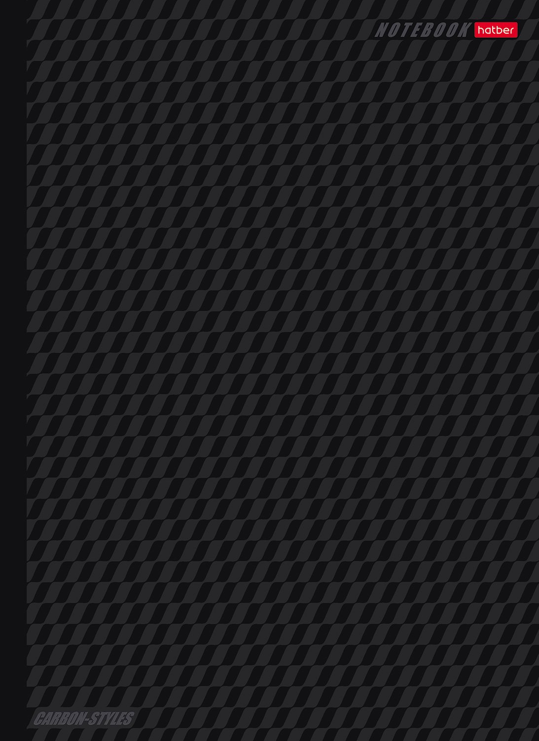 Бизнес-блокнот 80л А4ф 210х290мм 5-цв. блок клетка тв.переплет мат.ламин, выб УФ лак-CarbonStyle-