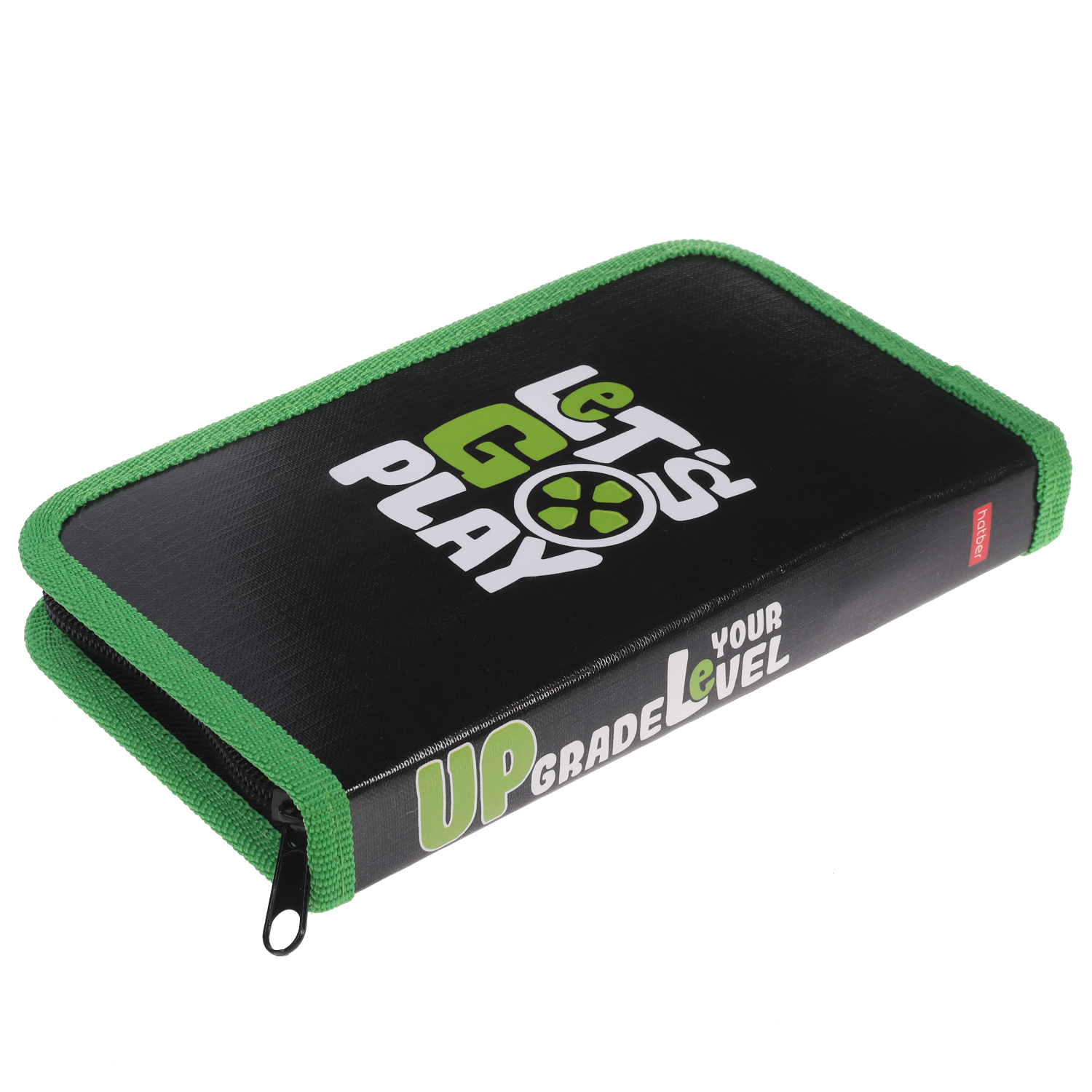 Пенал 190х115мм 1 отделение на молнии глянц.ламин.тиснение -LETS GO PLAY- с табл.умножения  в индив.упак.