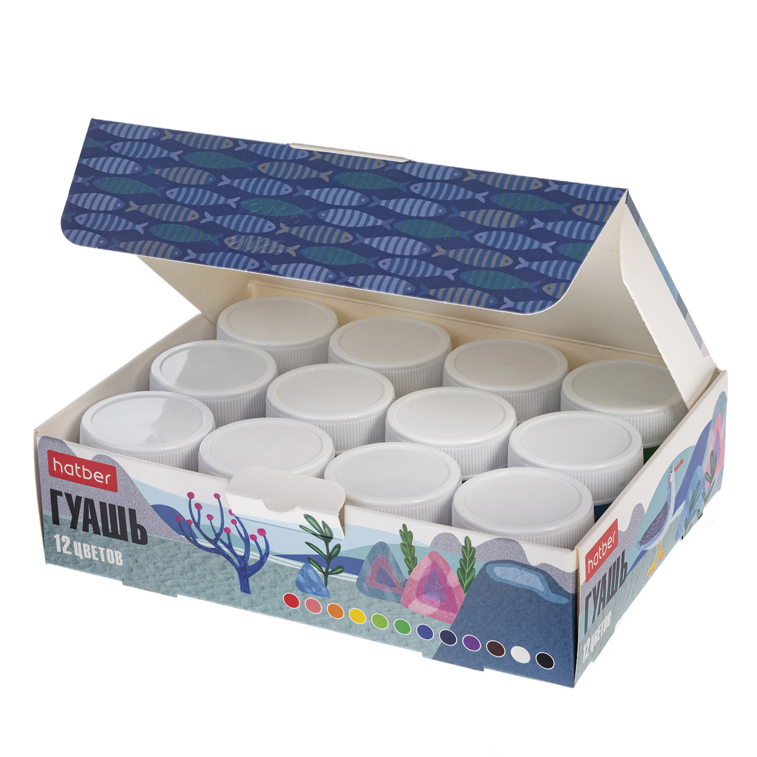 Краски Гуашь 20мл 12 цв. Hatber -COLORA-  в картонной коробке 
