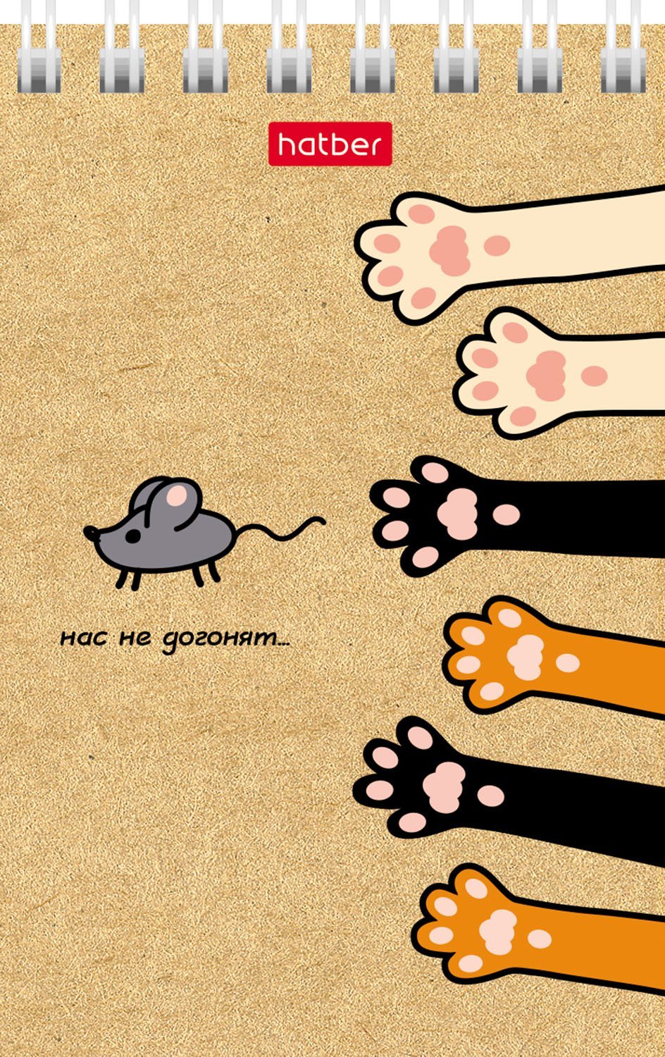 Блокнот 40л А7ф клетка на гребне КОМПЛЕКТ-Ассорти- в картонной Дисплей-витрине