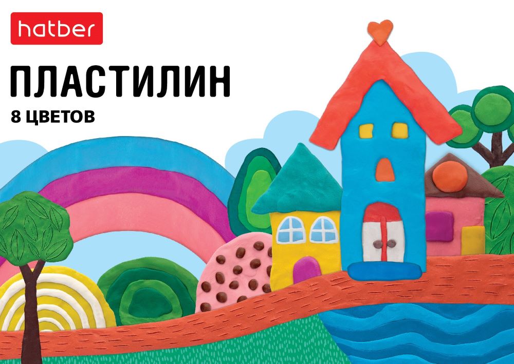 Пластилин 8 цв. 120г со стеком -Пластилиниум-