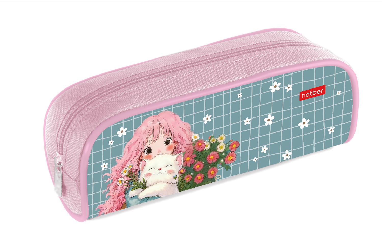 Пенал 210х80х40мм на молнии мягкий -Пушистые объятия-  в индив.упак.