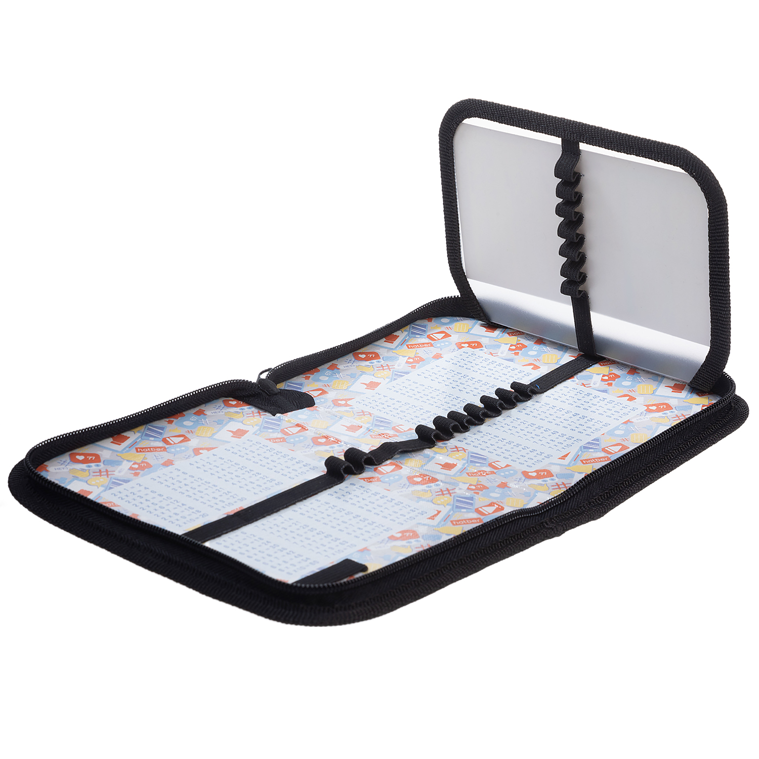 Пенал 190х130мм 1 отделение на молнии с откидной планкой мат.ламин. 3D лак -В скейтпарке- с табл.умножения  в индив.упак.