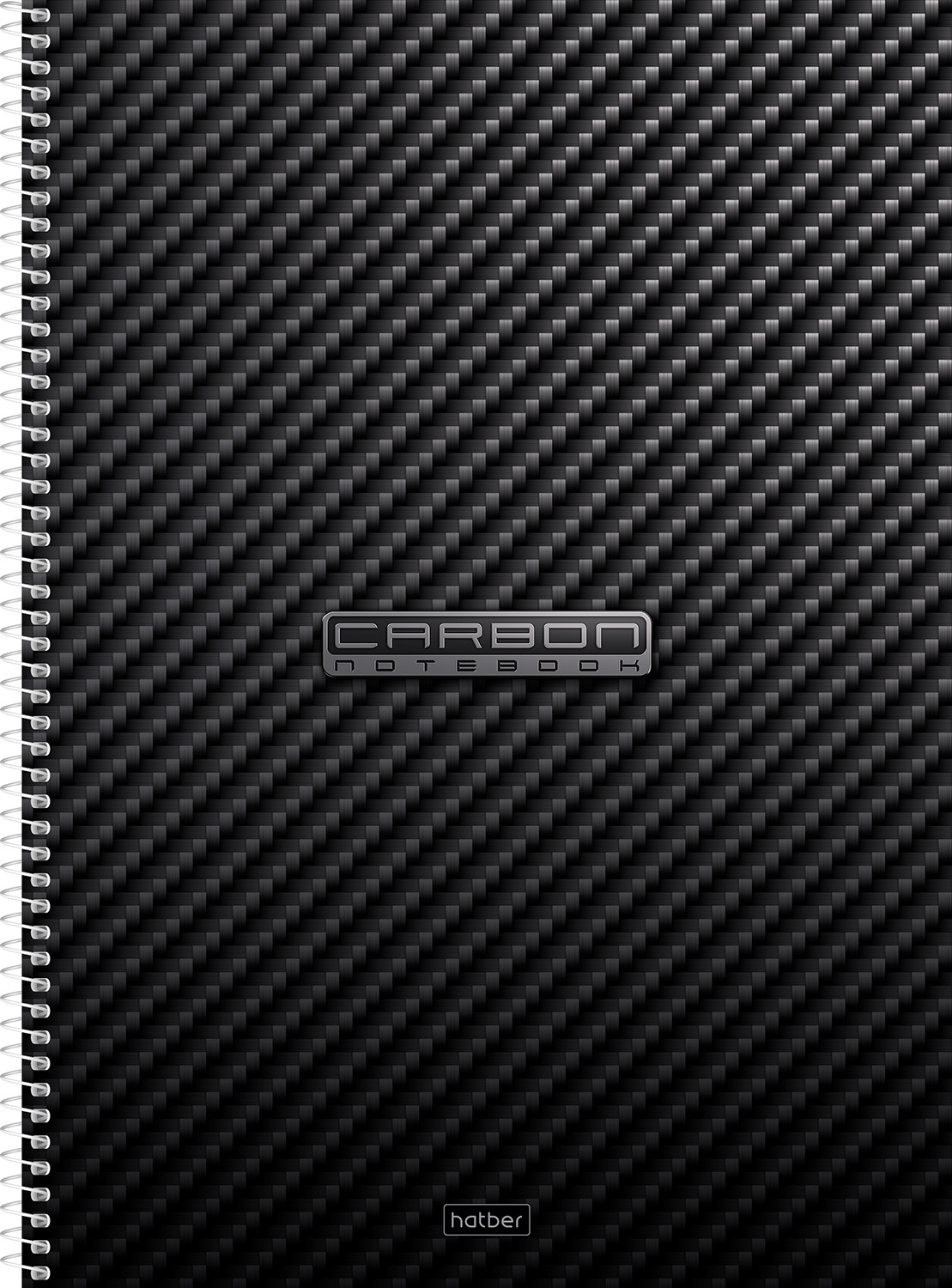 Тетрадь с твердой обложкой 120л А4ф на спирали 4 цв. разделителя Многоуров.перфорация ламинац.SOFT-TOUCH-CarbonStyle-  в индив.упак.