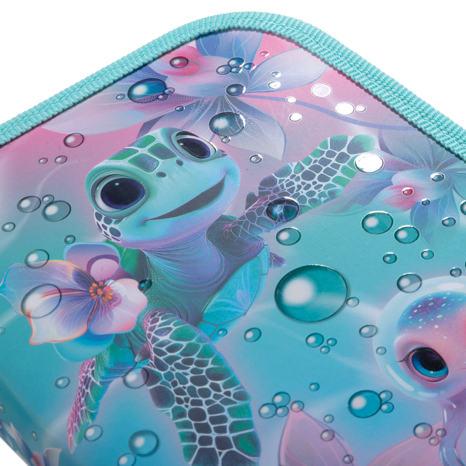 Пенал 190х130мм 1 отделение на молнии с откидной планкой мат.ламин. 3D лак-Аквалайф- с табл.умножения  в индив.упак.