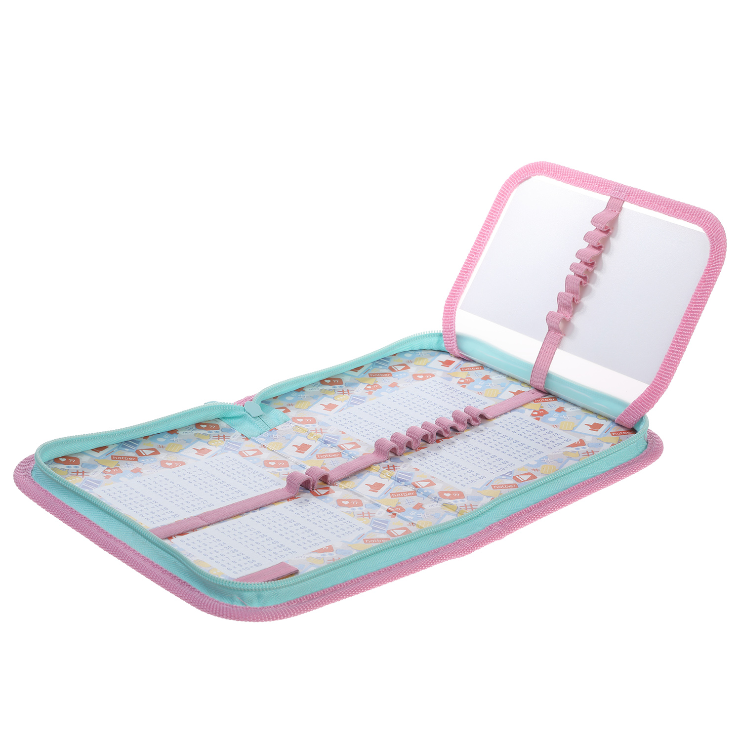 Пенал 190х130мм 1 отделение на молнии с откидной планкой глянц.ламин.тиснение -Давай играть!- с табл.умножения  в индив.упак.