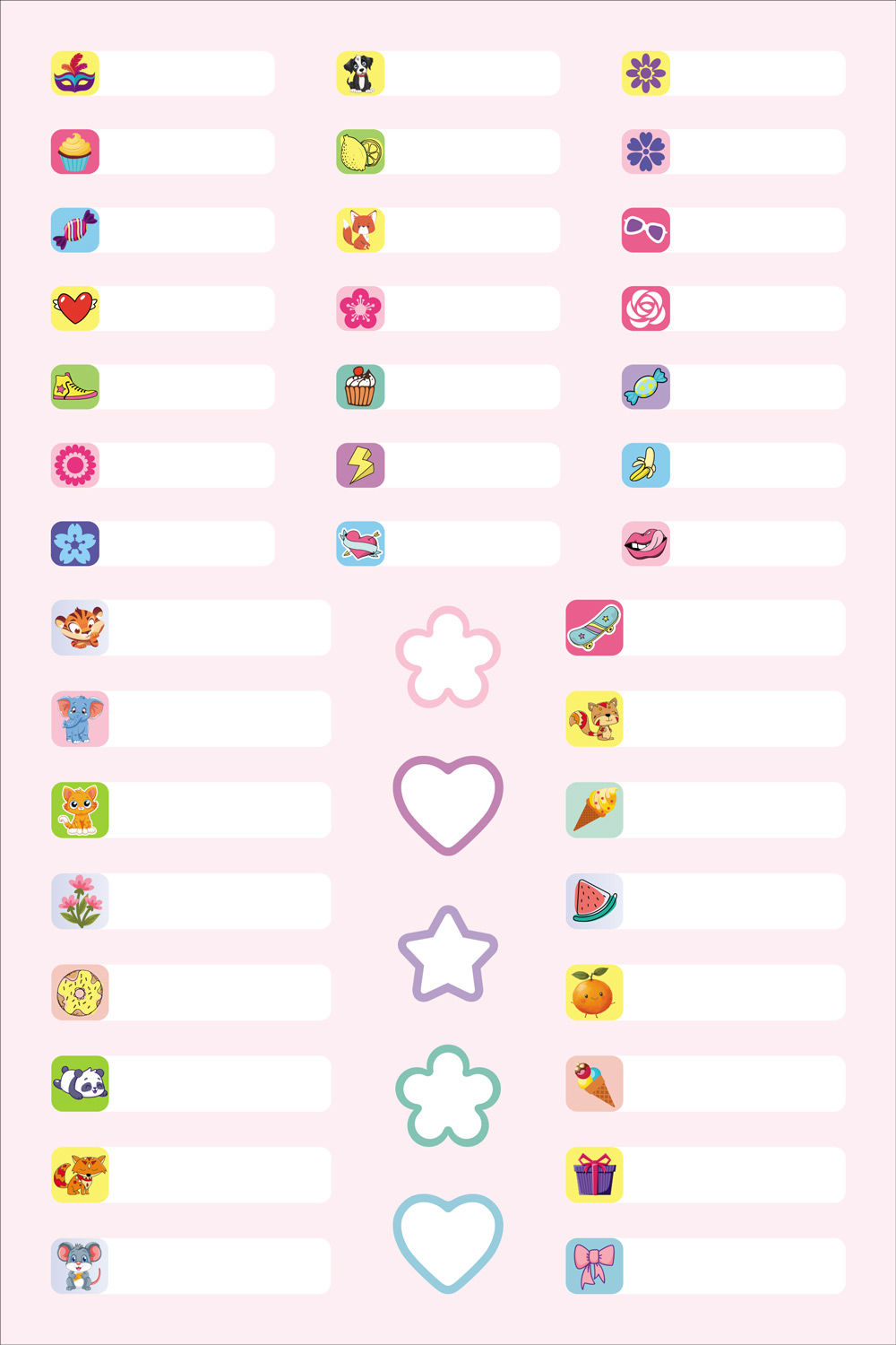 Набор НАКЛЕЕК А5ф 4л серия -Подпишу всё- Для девочек в пакете с европодвесом