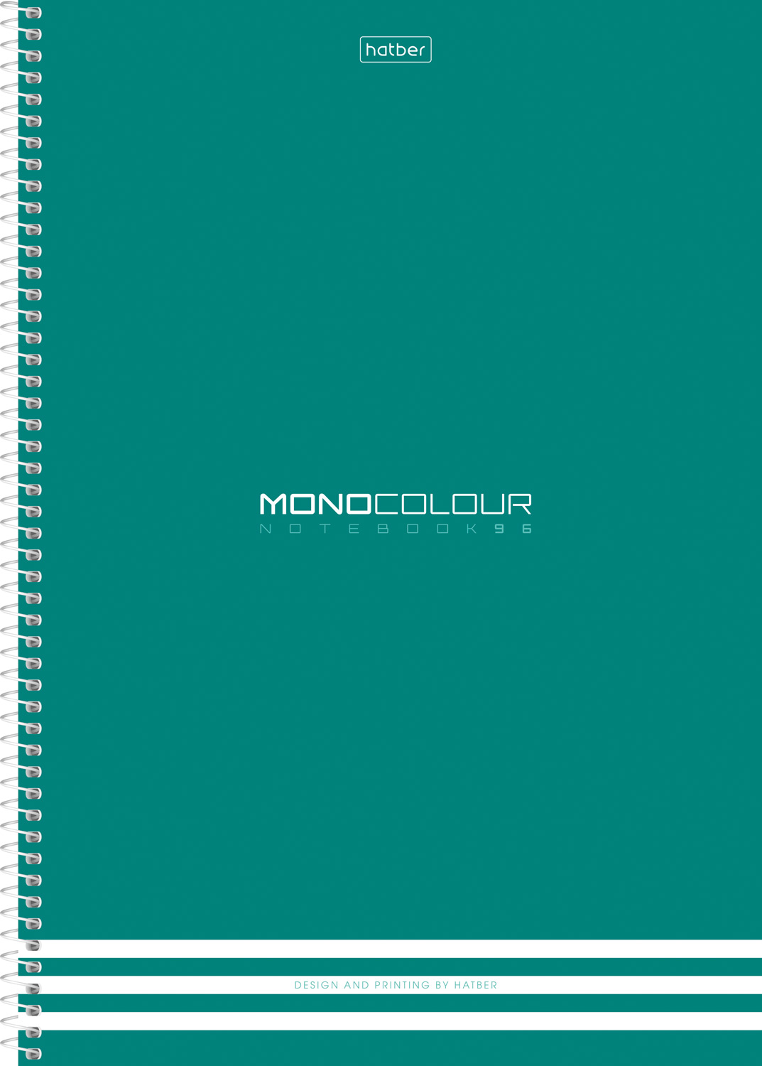 Тетрадь 96л А4ф клетка 60-65г/кв.м перфорация на отрыв на спирали мат ламин,тиснение 2 диз. в блоке серия -MONOCOLOUR- 