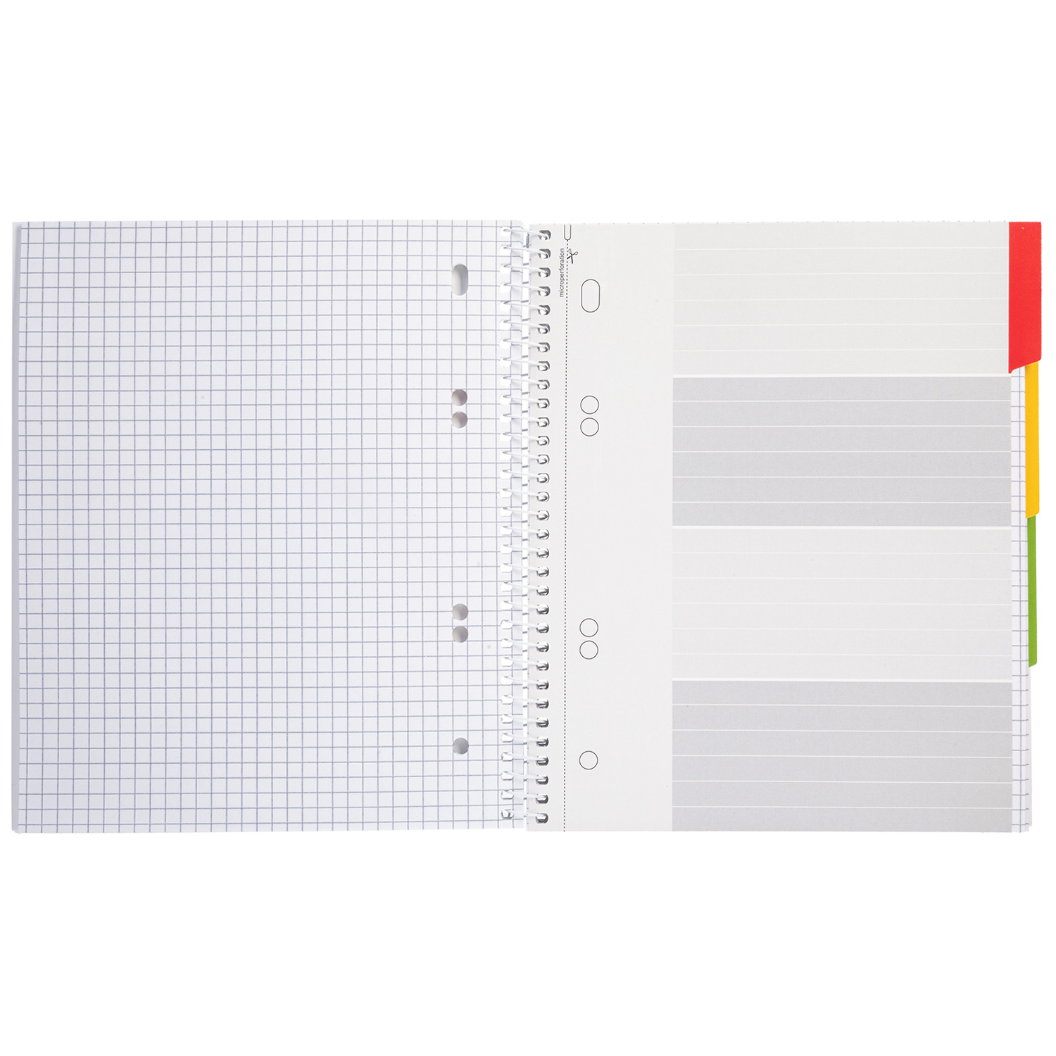 Тетрадь 120л А5ф на спирали 3 цв. разделителя Многоуров.перфорация ламинац.SOFT-TOUCH -Floral-  в индив.упак.