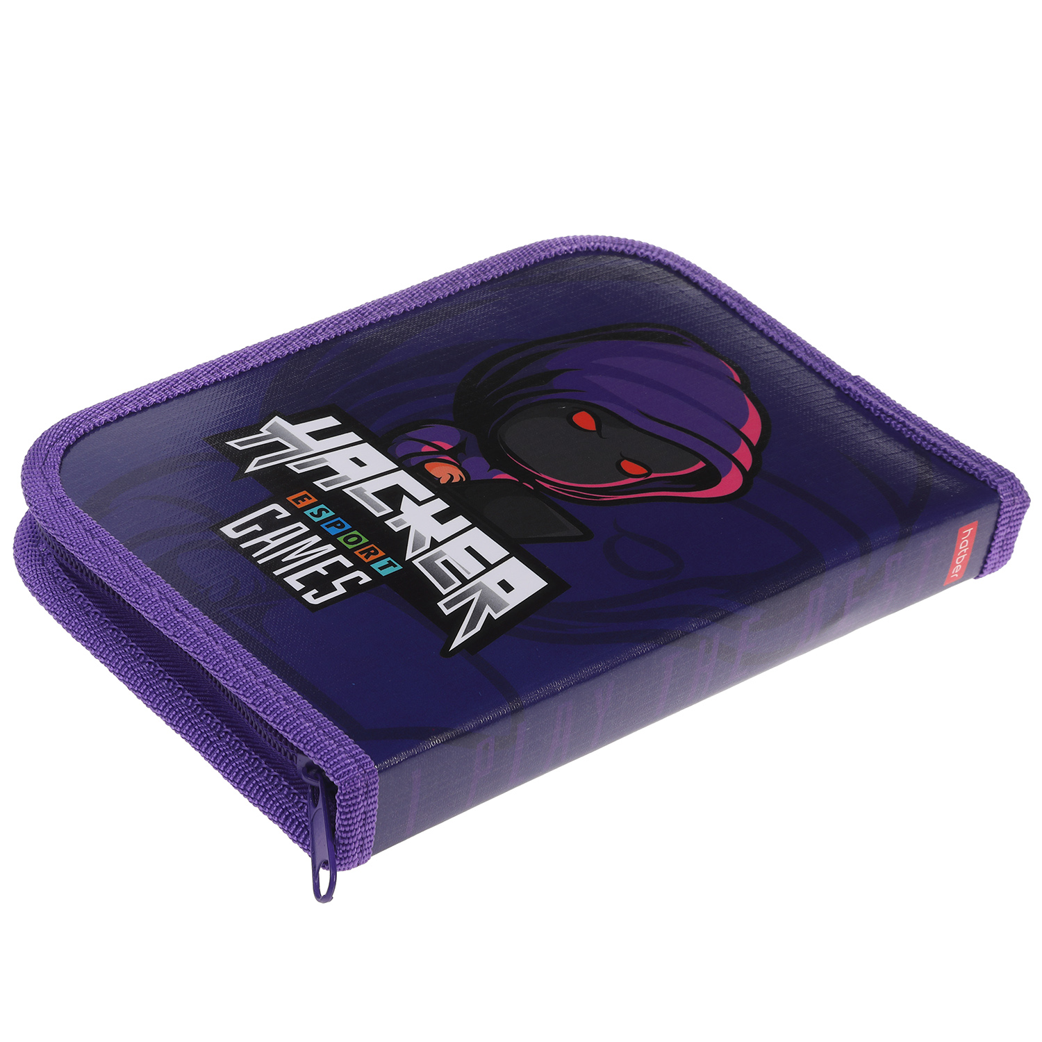 Пенал 190х130мм 1 отделение на молнии глянц.ламин.тиснение-Геймеры- с табл.умножения в индив.упак. 