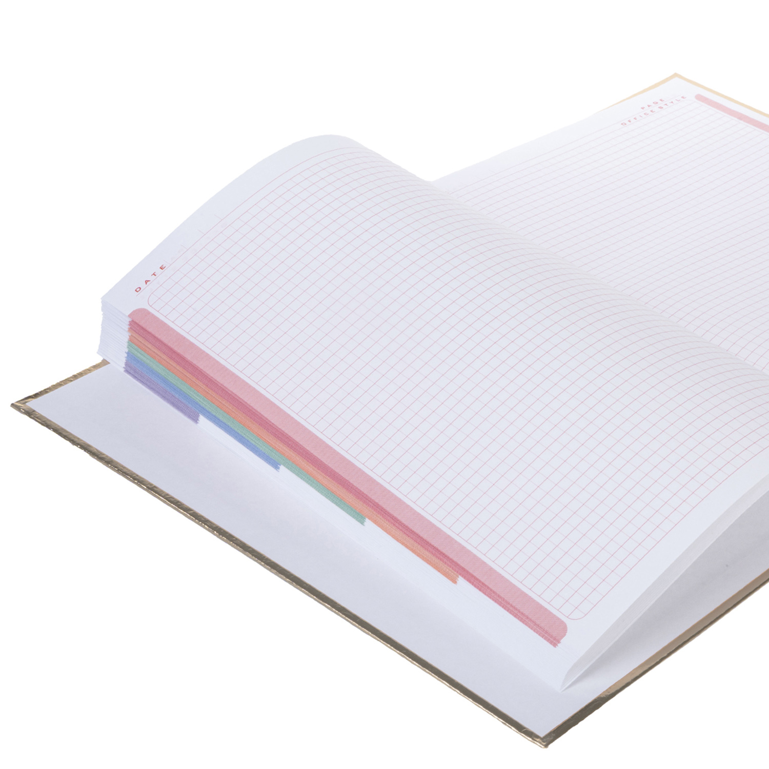 Бизнес-блокнот 80л А4ф 210х290мм 5-цв. блок клетка тв.переплет тиснение CROCO Обл. Бумвинил METALLIC Золото