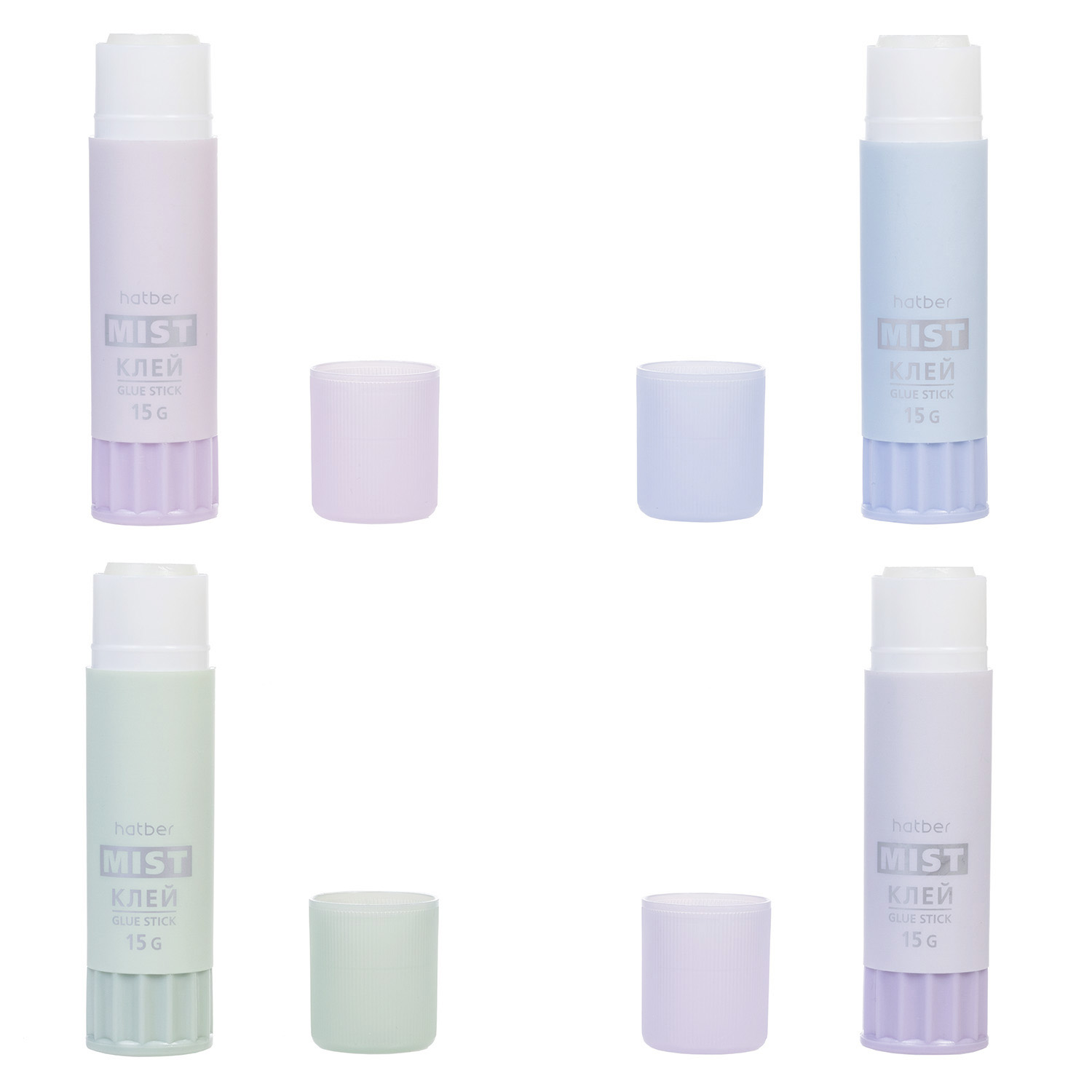 Клей-Карандаш Hatber -Mist- 15гр ПВП в картонной Дисплей-витрине
