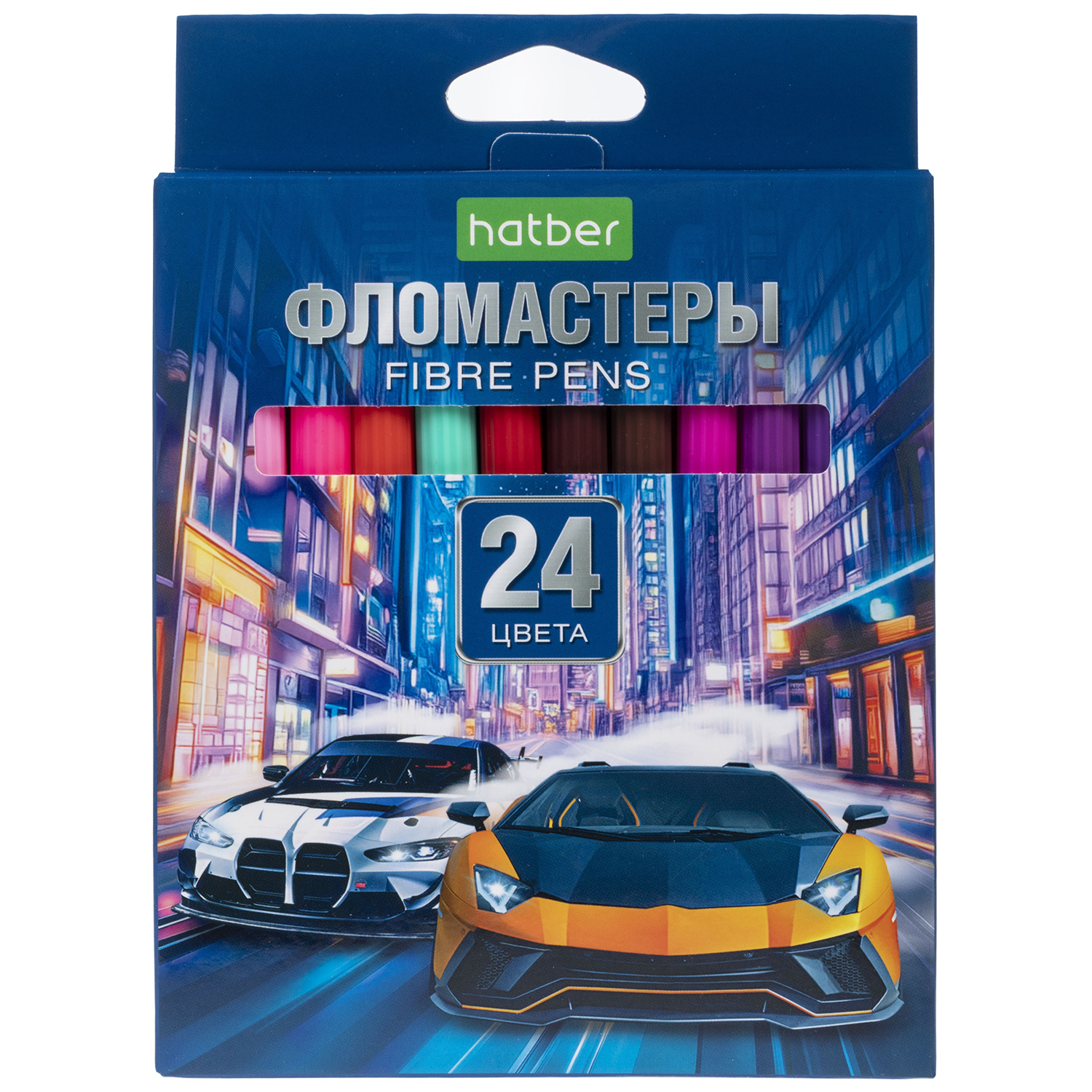Фломастеры "ЭКО" 24 цв. -Дрифт-в карт. короб. с европодвесом